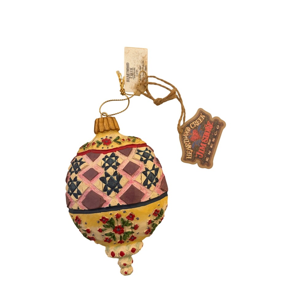 Jim Shore Heartwood Creek Ornaments 2004 Enesco Lot of 3 Floral Hearts 118701 - Picture 4 of 10